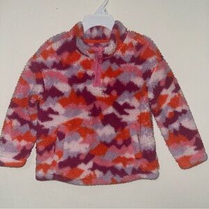 3/$12 Cat and Jack Sherpa Quarter Zip Pull Over Sweater Toddler Girl Size 3T